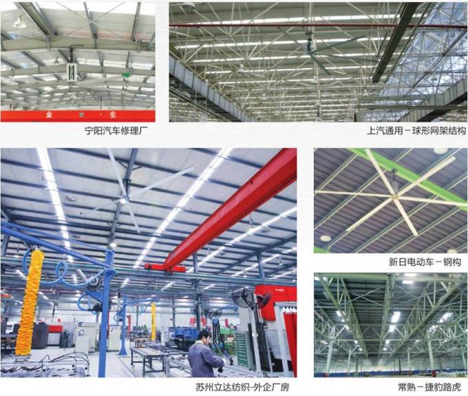 Large Industrial Hvls Ventilation Ceiling Fan with Gearbox Motor Option