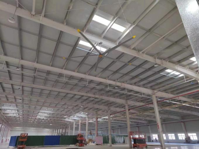 5 Blade Pmsm Motor Hvls Industrial Ceiling Fan Used in New Energy Automobile Byd Factory