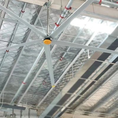 Ein guter Preis. 3 7,3m 24ft HVLS Industriegroßer Deckenventilator für Lagerhaus Restaurant Silber Aluminium Online