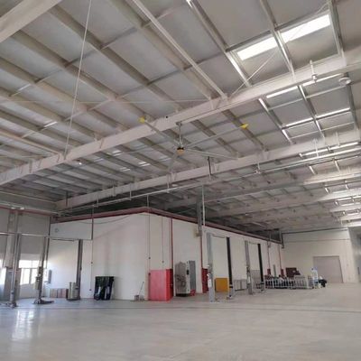Ein guter Preis. DX Aluminiumventilator 5 Blatt Pmsm Motor HVLS Industrieller Deckenventilator in BYD Energy Automobile verwendet Online